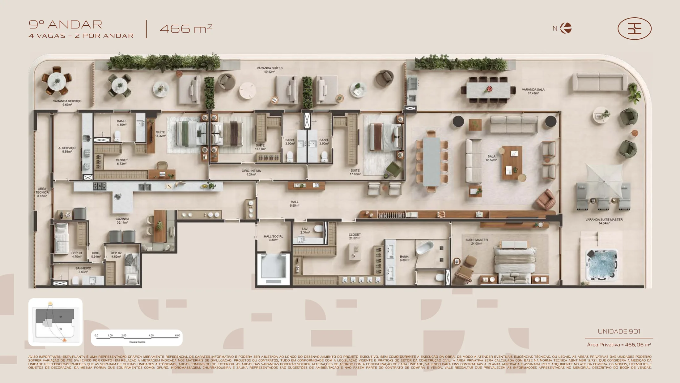 Planta do Atto: 9º andar