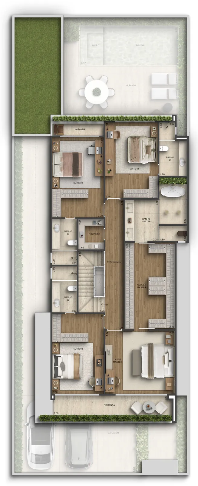 Planta humanizada: Santa Helena 2 · 1º pavimento