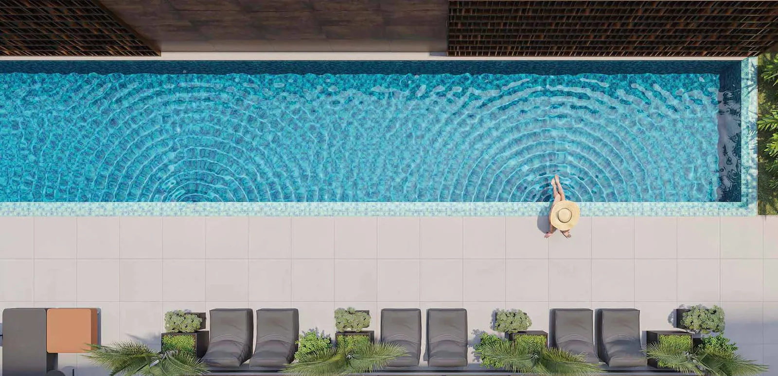 A piscina climatizada de 25 m do Easy, com solarium