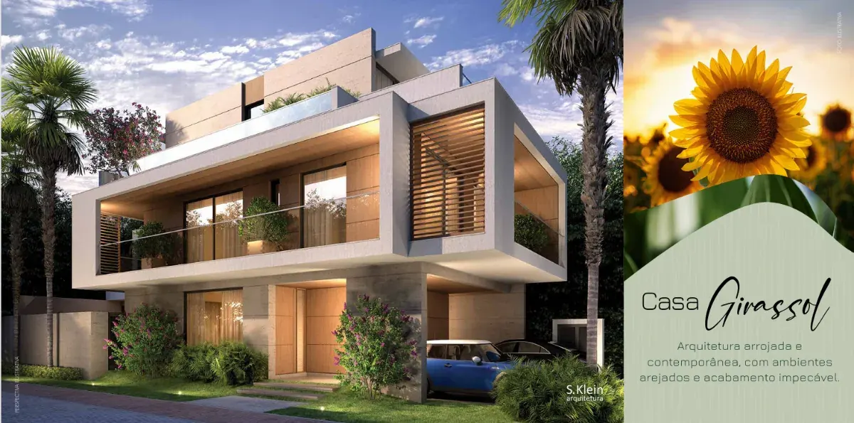 Sugestão de projeto: Casa Girassol, fachada contemporânea