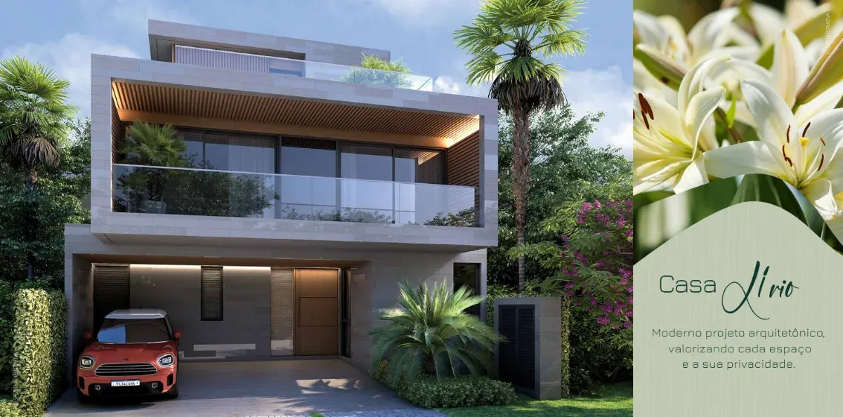 Sugestão de projeto: Casa Lírio, fachada contemporânea