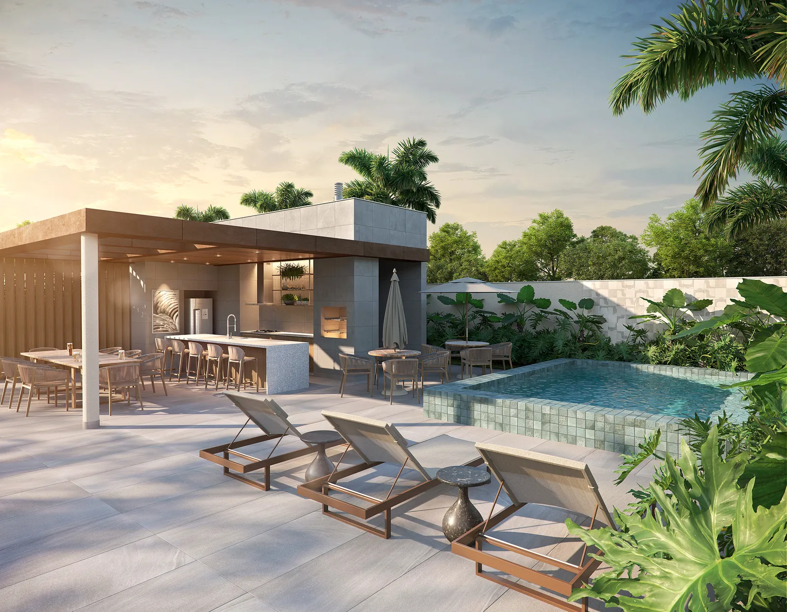 Club House com piscina própria, lounge e área gourmet